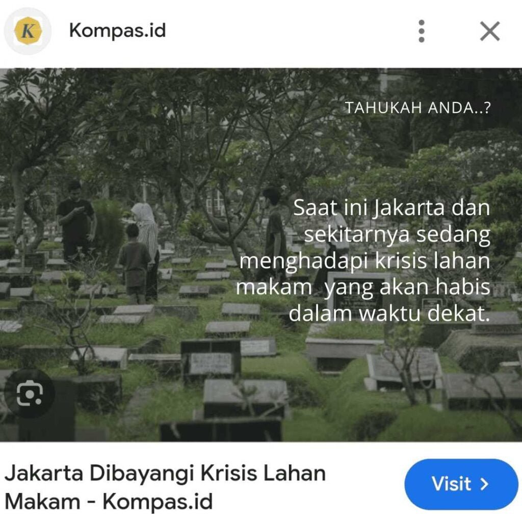 jakarta krisis lahan makam